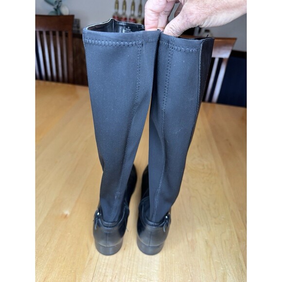 Nine West Vtg America Symphonyo Womens Boot 9 M black tall riding knee high - Picture 3 of 8
